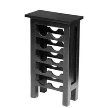 Load image into Gallery viewer, Cottage Wine Rack In Distressed Antique Black
