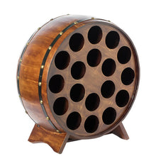 Load image into Gallery viewer, Wooden Round Shaped Wine Barrel Wine Rack