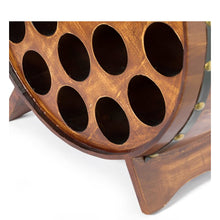 Load image into Gallery viewer, Wooden Round Shaped Wine Barrel Wine Rack