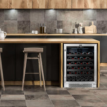 Load image into Gallery viewer, Whynter BWR-408SB 24 inch Built-In / Free-Standing 46 Bottle Undercounter Stainless Steel Wine Fridge